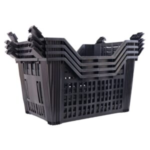 Cestella in plastica nera multiuso per frutta e verdura 30x40x21 cm 551658_3