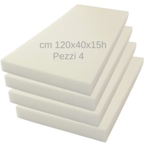 Spugna Densità 21 Bianca Dimensioni cm 120x40x15 Pezzi 4 552215_1